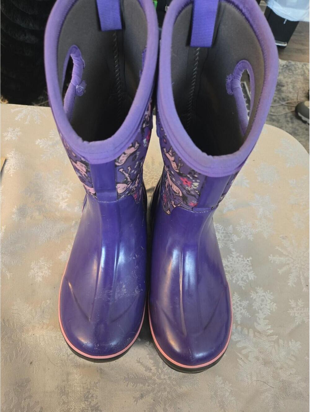 Bogs Kids Classic II Unicorn Purple Waterproof Boots Size Youth 3 - Picture 5 of 6